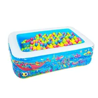 Accesorios de la piscina PVC inflable cuadrado nadar en la bañera flotante tina de baño para niños al aire libre para niños pequeños Piscina para niños Juguetes
