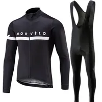 Pro Bisiklet Forması Seti 2021 Morvelo Uzun Kollu Dağ Bisikleti Bisiklet Giyim Nefes MTB Bisiklet Giyim Mans için Takım Elbise