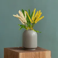 Dekorativa blommor kransar 6st konstgjorda mini skum spannmål simulering öra av majs falsk bukett blomma arrangemang bakgrund layout wedd