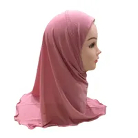 Girls di canapa ecrystal monopezzo Amira foulard musulmano hijabs istantaneo hijabs tinta a testa involucro per bambini 2-7 anni pronti da indossare
