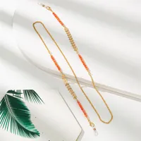 Solglasögonramar 2021 Fashion Crystal Chains för maskkedjahållare Lantering Läsa Glasögon Cord Kvinnors Nackband Rope Presentbarn