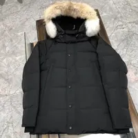 NOWY! Najlepsze męskie Wyndham Winter Jacket Arctic Coat Down Parka Hoodie z Futro Sprzedaż Szwecja Homme Doudoune Manteau
