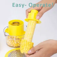 4 in 1 Multifunction Cob Corn Stripper Kitchen Tool With Built-In Measuring Cup Grater Slicer Peeler Ginger Sharpener Party Gift SH190923