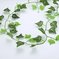 Fiori decorativi ghirlande foglie artificiali pianta in plastica parete vite giardino soggiorno club bar decorato edera verde finta goccia