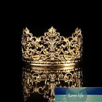 1 pc tiara ouro cor coroa bolo topper decorativo decorativo elegante bolo de casamento princesa aniversário decoratio partido suprimentos de fábrica preço especialista design