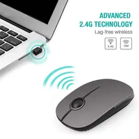 Jelly Comb 2 4G Wireless Mouse Silent Click Noiseless for Laptop Notebook PC USB Mice Mute Ergonomic Mause 210609296o