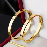Nieuwe schroef Charm Armbanden Ontwerp Vrouwen Liefde Bangle Mannen Luxe Designer Sieraden Rvs Liefhebbers Gift Zilver Rose Gold Diamond Armbanden Mens Armband