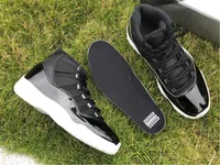 2021 Neue Authentische 11 Jubiläum 25-jähriges Jubiläum 11s Black Clear White Metallic Silver Real Carbon Fiber Herren Schuhe Sneakers mit Original Box