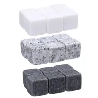 6PC Natural Whisky Stones Nippen Ice Cube Whisky Stone Rock Cooler Christmas Bar Accessoires Nieuwste Whisky Ice Club