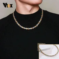 Vnox Twisted Healthy Choker Necklaces for Women Men Power Therapy Titanium Collar Neck Gift Jewelry