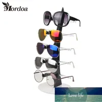 New 5 Layers Eyeglasses Sunglasses Glasses Display Stand Rack Holder Shelf Mordoa Black Transparent