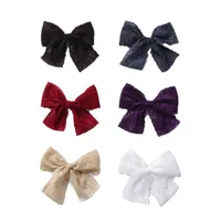 Girls Hair Accessories Hairclips Bb Clip Barrettes Clips Headbands For Children Kids Autumn Winter Children'S Ornament Baby Lace Bow Cute B9732