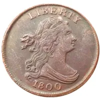 US (1800-1808) 8pcs Data wybranego popiersienia pół centa kopia rzemieślnicza Dekorat monety akcesoria dekoracji domowej