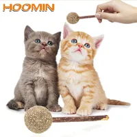 Kedi Oyuncaklar Hoomin Diş Temizleme Aperatif Sopa Oyuncak Ahşap Interaktif Komik Top Oyna Pussy Catnip Lollipop