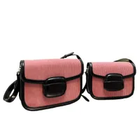 2021 outono inverno na moda corduroy saco saco 1955 cor-de-rosa moda messenger bolsas de ombro bolsas bolsas altamente funcional vintage crossbody bolsa com fivela