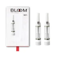 Empty Bloom Cartridges E Cigarette Atomizer 0.8ml 1.0ml Pyrex Glass Tank 1.6mm 2.0mm Oil Holes Fit 510 Thready Vape Battery