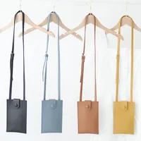 HBP Japanese literary small clear shoulder bag Korean fashion casual vertical mobile phone bag Retro simple slim