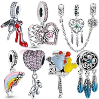 925 Boy Girl Puppy Beads Fit Pandora Charms 925 серебряные браслеты для женщин DIY ювелирные аксессуары