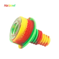Waxmaid wholesale Hat Shaped silicone glass bowl for smoking bongs suits 14mm 18mm joints six colors 240pcs/carton stock in US