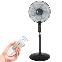 Simple Deluxe Oscilando 16 '' Ajustável 3 Speed ​​Stand Fan Com Controle Remoto para Indoor, Quarto, Sala de estar, Home Office College A01