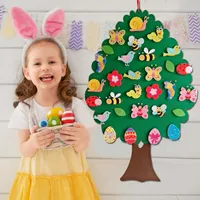 Decorazione del partito Pasqua di Pasqua fai da te Pendente dell'albero con le api delle uova Adesivo delle farfalle Adesivo dei bambini Regalo della casa della porta della casa