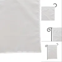 Jardin de sublimation vierge 100% polyester blanc bannière blanche drapeaux double côtés impression de transfert de chaleur imprimant bannière de jardin * 35cm 567 r2