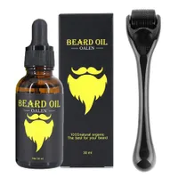 Kit de crecimiento de barba de los hombres para el crecimiento del cabello facial Barba Nutriente Crecimiento Esencial Oil Beard Derma Roller Para ayudarlo a hacer crecer un BeardsCouts