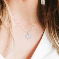 Colar de colar de pingente Padrão de coração Birthstone for Women Jewelry GiftSponding
