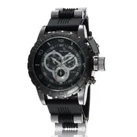 Relógios de pulso V6 Tiras de hora Marcas Redonda Big Dial Quartz Watch Homens Moda Horas Silicone Esporte Pulso Relogio Masculino