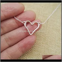 Hängsmycken smycken och prisvärda kvinnor små små sidor hjärthalsband hängsmycken för tjej alla hjärtans dag sanlan droppleverans 2021 l9