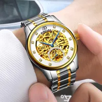 Armbanduhren 2021 Binkada Top Luxus Designer Männer Mechanische volle automatische doppelseitige Hohl Wasserdichte Business Armbanduhr