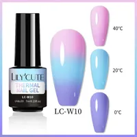 Nail Gel Lilycute Thermal Polish Glitter Kleurveranderende Serie Semi Permanente Geniet van UV 3 Lagen Temperatuur