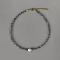 Łańcuchy Exquisito Collar de Cuentas Cristal Multifacetado, Colgante Perlas Naturale, Mtiples Colores, Regalos Para Nias,