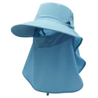 Berets 360 درجة شمس القناع الرجال والنساء قبعة الصياد التنفس القبعة سريعة التجفيف.