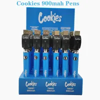 Cookies Batteries Vapes Penses 510 Chariots à threads Piles rechargeables Pile d'emballage 900mAh jetable E Cigarette Etum Vaporisateur Top Chargeur Top Chargeur Coffret