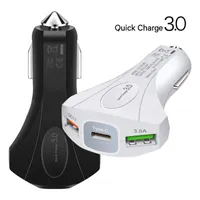 3 usb Port 7A 35W Type c Hammer Safety QC3.0 Fast Charging Car chargers for iphone 7 8 samsung pc mp3 android phone