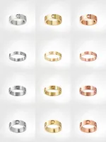 liefde schroef ring heren ringen classicdesigner sieraden vrouwen titanium stalen legering vergulde goud zilver rose nooit vervagen niet allergisch -