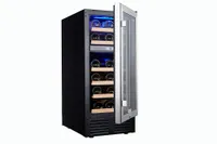 SOTOLA 15 Inch Wine Cooler Refrigerators 28 Bottle Fast Cooling Low Noise Wine Fridge with Professional Compressor Stainless Steel
