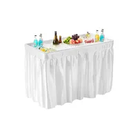Mesa de gelo dobrável com toalha de mesa, refrigeradores de vinho, resfriadores de frutas