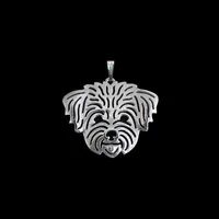 Wisiorki 2021 Damski Coton De Tulear Pet Dog Jewelry Bichon Frise