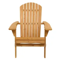 Panche per il patio delle azioni USA pieghevole in legno adirondeack sedia con finitura naturale A59