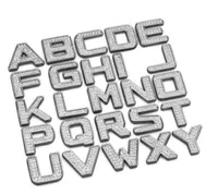 2021 DIY Luxury Crystal Diamond Metal Numbers Letters 3D Pegatinas de coche Accesorios de decoración FORBMW VW GOLF 4 5 6