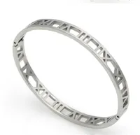 2022 moda prata de aço inoxidável manilha romano pulseira jóias rosa ouro pulseira pulseiras para mulheres amor pulseira dropship