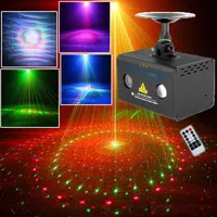 Effects DJ Shop RGB LED Party Disco Light Red Green Home Laser Show System Projector 20 Patterns Sound Activated With Remote