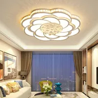 Plafonniers 2021 Crystal Moderne LED DIA 52/68 / 80CM Lampe pour salon Chambre à coucher Lamparas de Techo Plafondlam