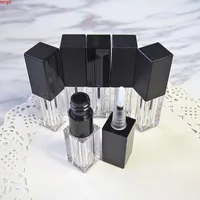 Mini 3.5ml vuoto quadrato plastic Lip Gloss Tube FAI DA TE Contenitore di trucco liquido trasparente con tappo nero Esempio Bottiglia da viaggio 20pcsgood Qty
