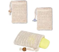 Naturlig exfoliating mesh tvål sparare sisal tvål Saver väska påsehållare för dusch bad skum och torkning