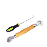 Professional Hand Tool Sets 2pcs Screen Window Spline Roller Rubber Strip Hook Tools Gauze Wheel Home Installation Supplies Rolling