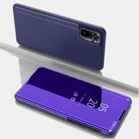 Smart Flip Clear View Spiegel met stand Case Lederen Cover Telefoon Gevallen voor Xiaomi Redmi Note 10 4G