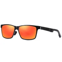 Okulary przeciwsłoneczne Trendy Kwadrat Polaryzowane Dla Mężczyzn Kolor Film Driving Okulary Magnezu Alkuminiowe Okulary Okulary Sunshades Okulary